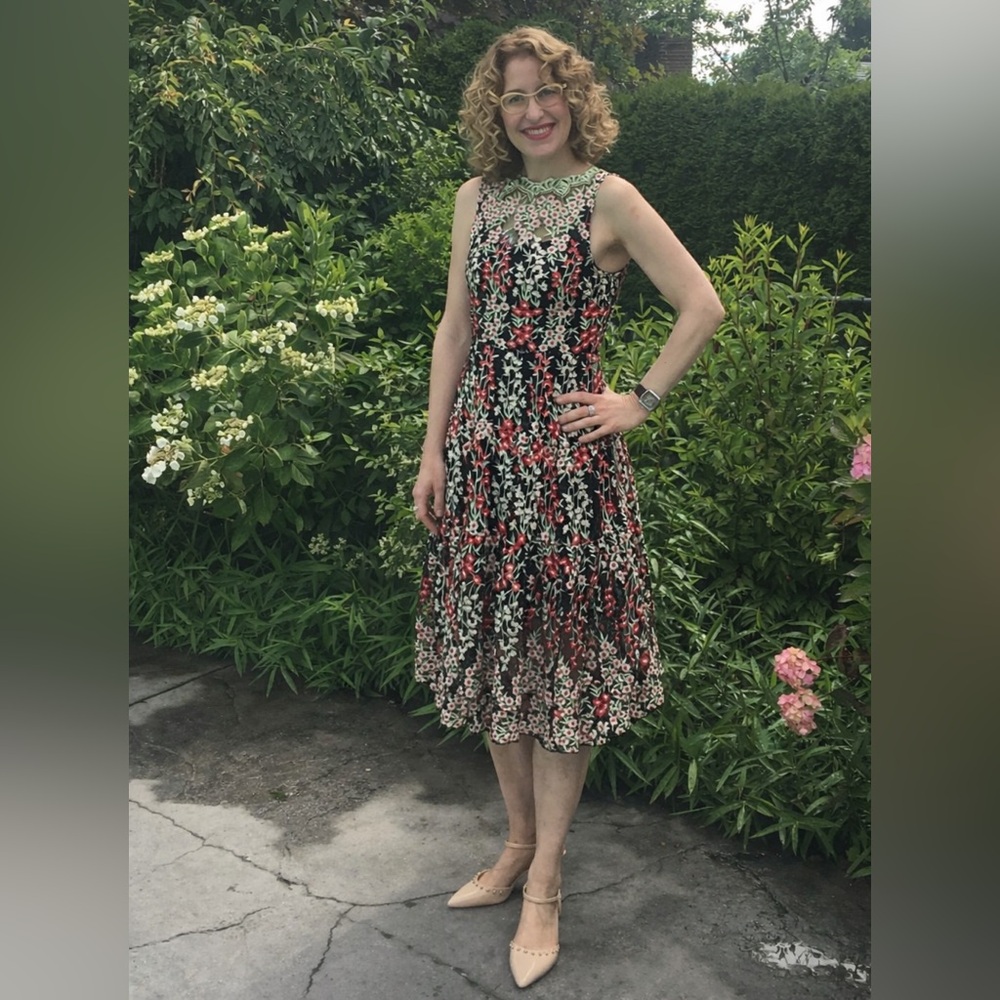 Anthropologie Embroidered Floral Dress – Garden Party / Vacation